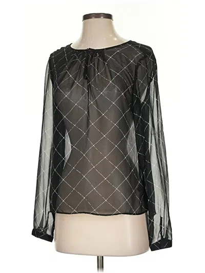 Pre-owned The Limited Long Sleeve Blouse In Black