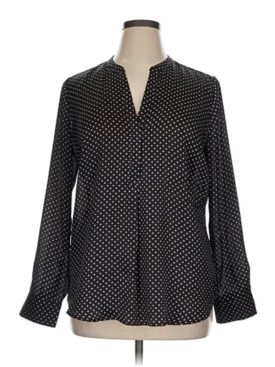 Pre-owned The Limited Long Sleeve Blouse In Black