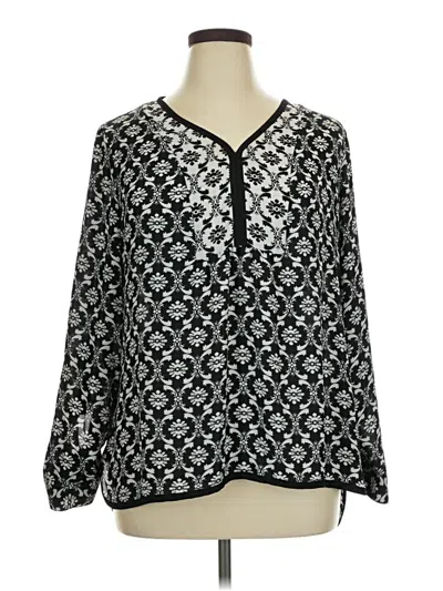 Pre-owned The Limited Long Sleeve Blouse In Black