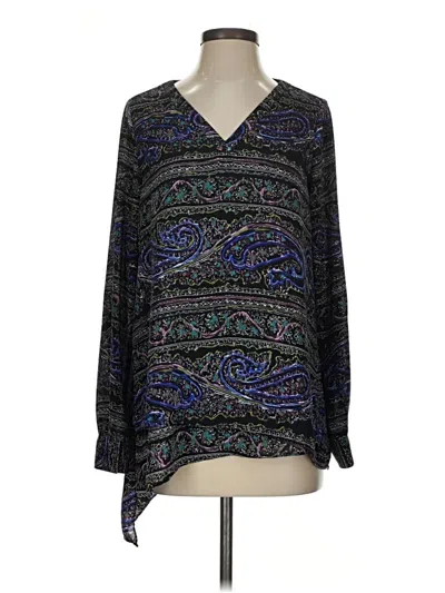 Pre-owned The Limited Long Sleeve Blouse In Black