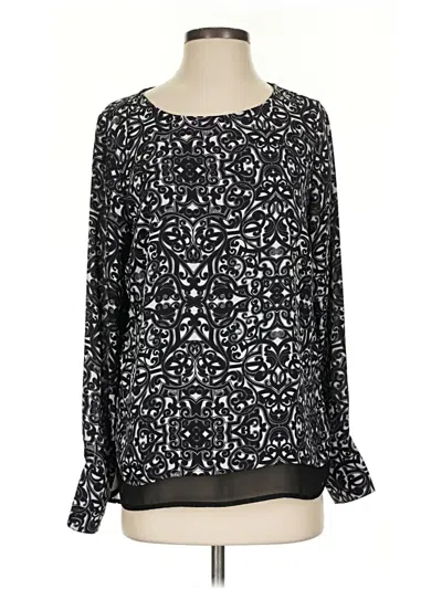 Pre-owned The Limited Long Sleeve Blouse In Black