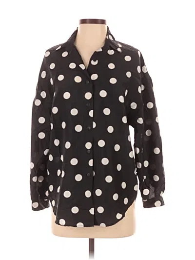 Pre-owned The Limited Long Sleeve Blouse In Black