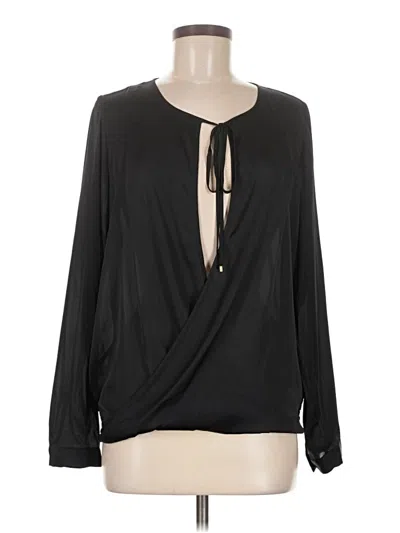 Pre-owned The Limited Long Sleeve Blouse In Black