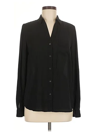 Pre-owned The Limited Long Sleeve Blouse In Black
