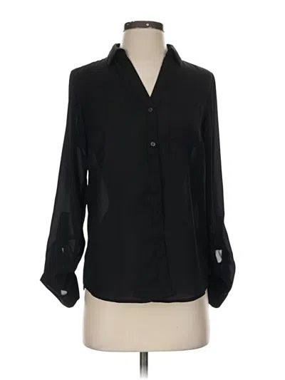 Pre-owned The Limited Long Sleeve Blouse In Black