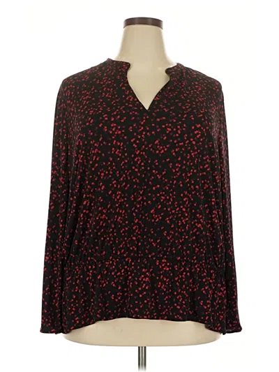 Pre-owned The Limited Long Sleeve Blouse In Black