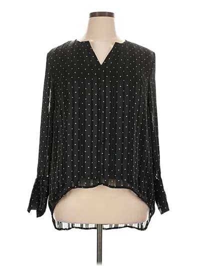 Pre-owned The Limited Long Sleeve Blouse In Black