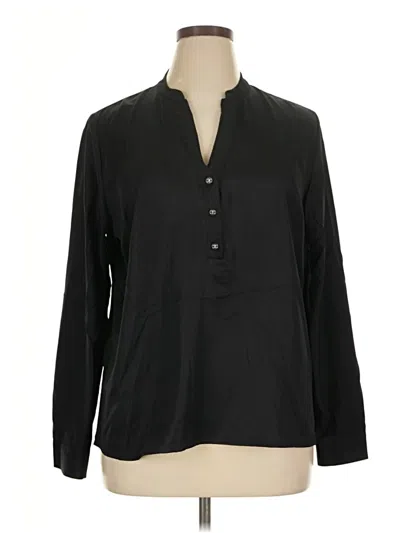 Pre-owned The Limited Long Sleeve Blouse In Black