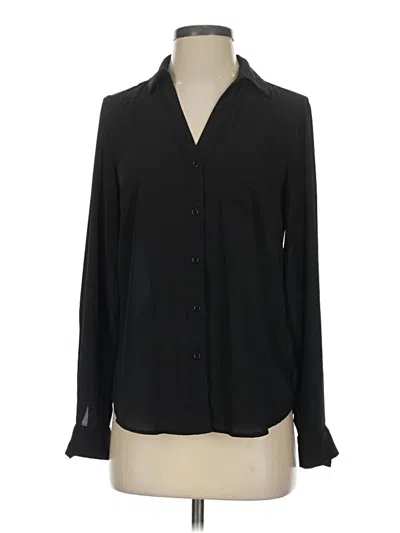 Pre-owned The Limited Long Sleeve Blouse In Black