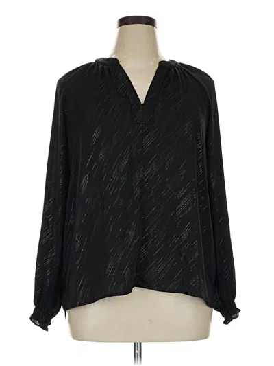 Pre-owned The Limited Long Sleeve Blouse In Black