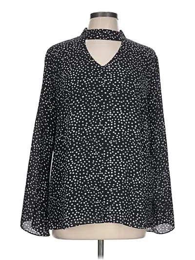 Pre-owned The Limited Long Sleeve Blouse In Black