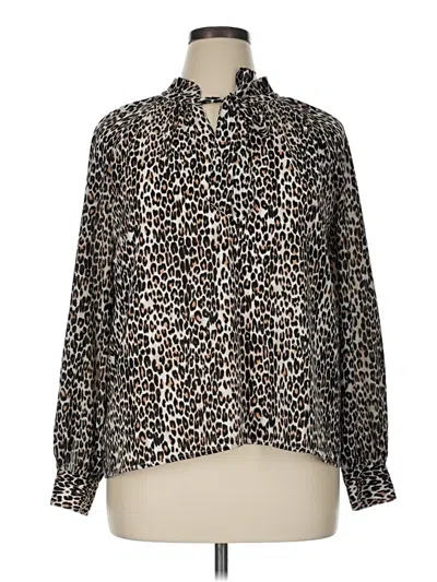 Pre-owned The Limited Long Sleeve Blouse In Black