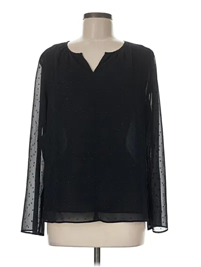 Pre-owned The Limited Long Sleeve Blouse In Black