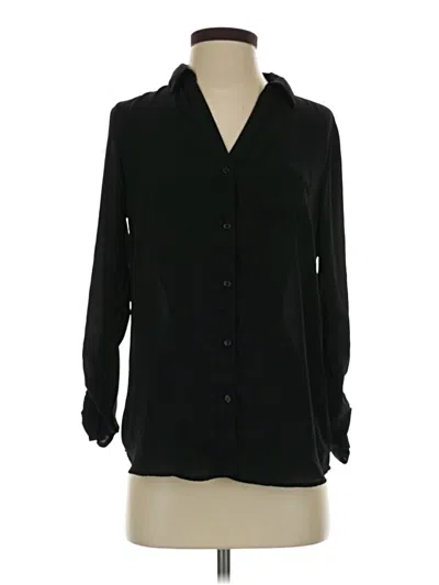 Pre-owned The Limited Long Sleeve Blouse In Black
