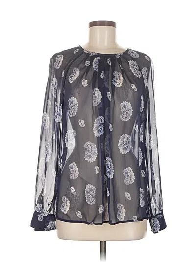 Pre-owned The Limited Long Sleeve Blouse In Blue