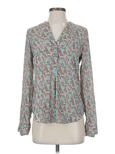 Pre-owned The Limited Long Sleeve Blouse In Blue