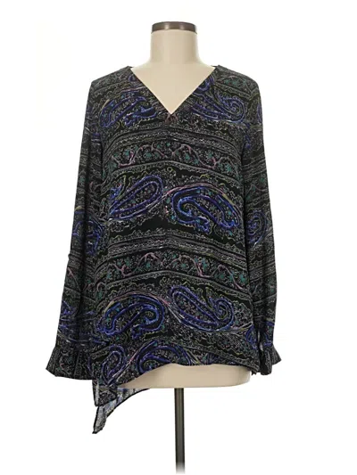 Pre-owned The Limited Long Sleeve Blouse In Blue
