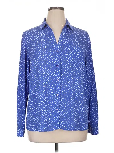 Pre-owned The Limited Long Sleeve Blouse In Blue