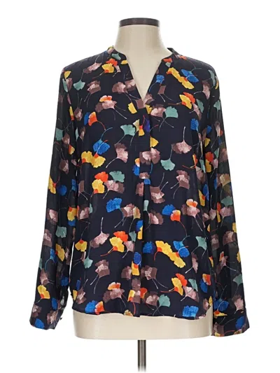 Pre-owned The Limited Long Sleeve Blouse In Blue