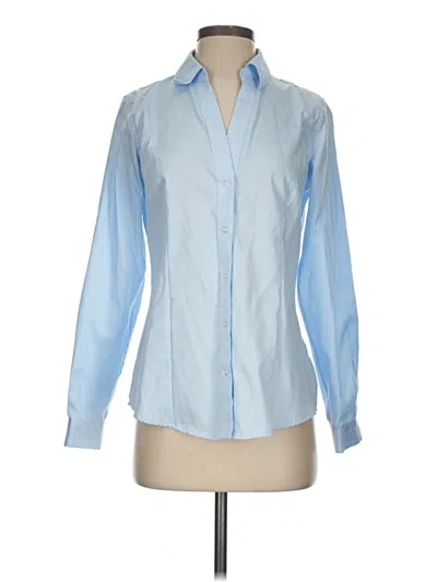 Pre-owned The Limited Long Sleeve Blouse In Blue