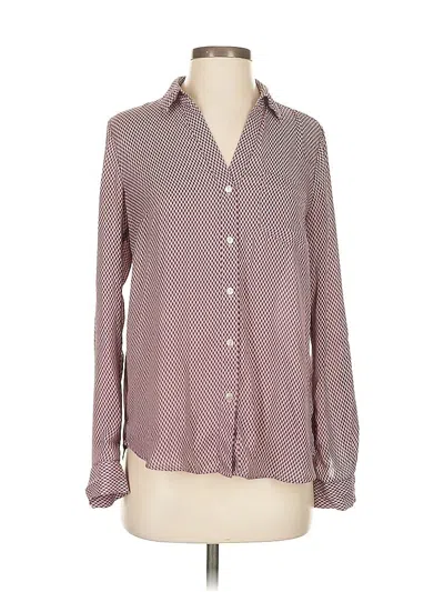 Pre-owned The Limited Long Sleeve Blouse In Burgundy