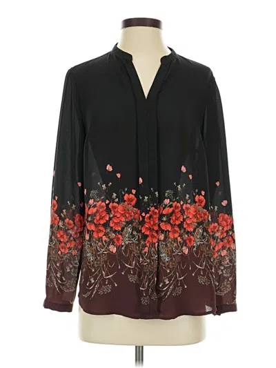 Pre-owned The Limited Long Sleeve Blouse In Burgundy