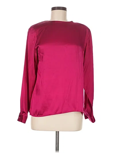 Pre-owned The Limited Long Sleeve Blouse In Burgundy