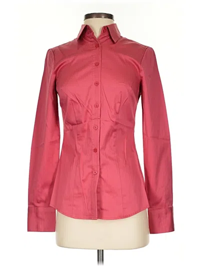 Pre-owned The Limited Long Sleeve Blouse In Burgundy