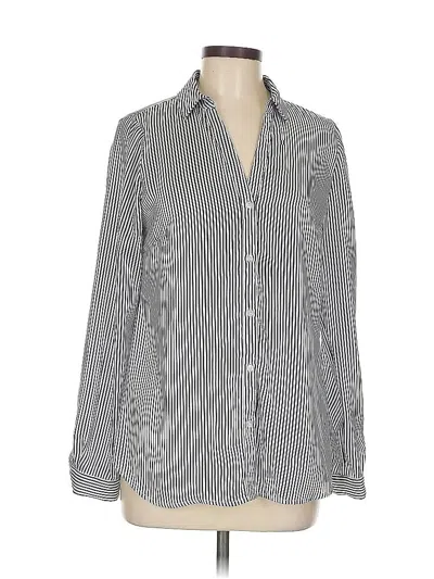 Pre-owned The Limited Long Sleeve Blouse In Gray