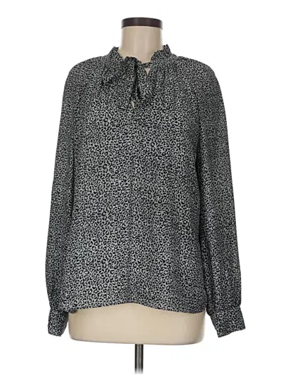 Pre-owned The Limited Long Sleeve Blouse In Gray