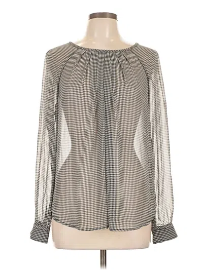 Pre-owned The Limited Long Sleeve Blouse In Gray