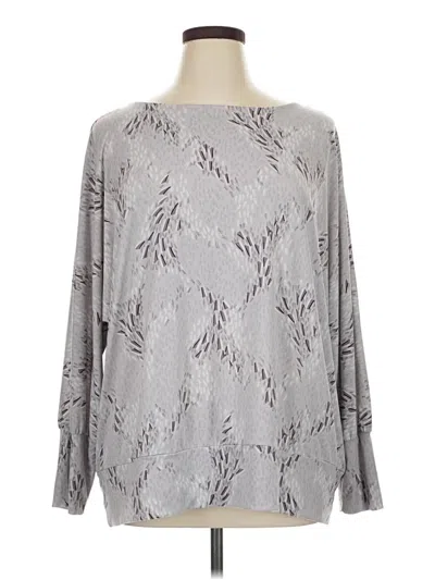 Pre-owned The Limited Long Sleeve Blouse In Gray