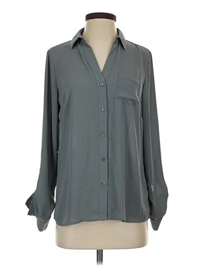 Pre-owned The Limited Long Sleeve Blouse In Gray