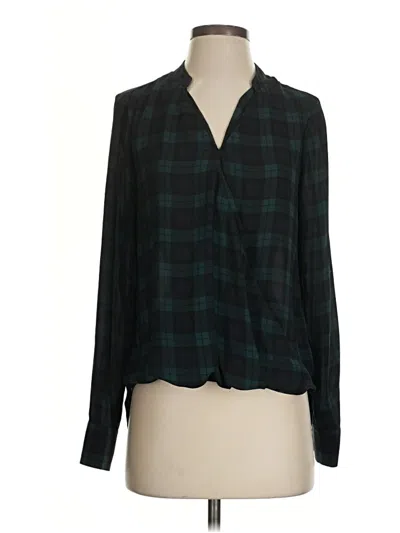 Pre-owned The Limited Long Sleeve Blouse In Green