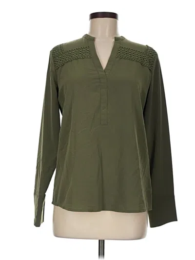 Pre-owned The Limited Long Sleeve Blouse In Green