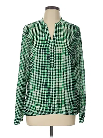 Pre-owned The Limited Long Sleeve Blouse In Green