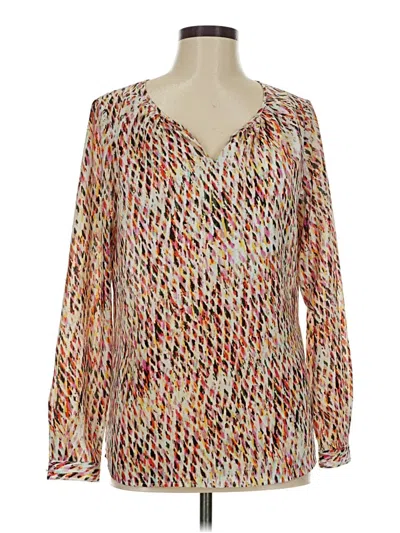 Pre-owned The Limited Long Sleeve Blouse In Orange
