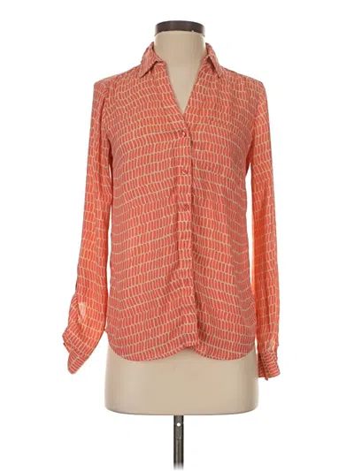 Pre-owned The Limited Long Sleeve Blouse In Orange