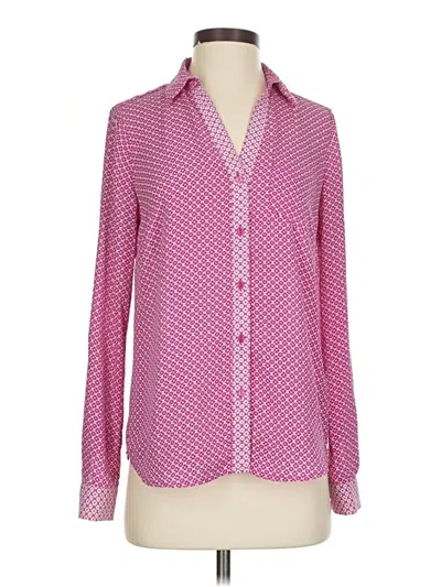 Pre-owned The Limited Long Sleeve Blouse In Pink