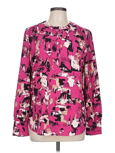 Pre-owned The Limited Long Sleeve Blouse In Pink