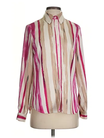 Pre-owned The Limited Long Sleeve Blouse In Pink