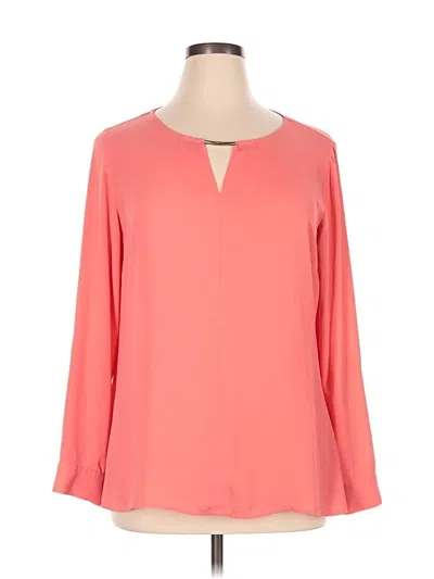 Pre-owned The Limited Long Sleeve Blouse In Pink