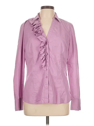 Pre-owned The Limited Long Sleeve Blouse In Purple