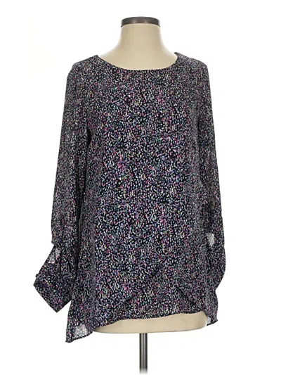 Pre-owned The Limited Long Sleeve Blouse In Purple