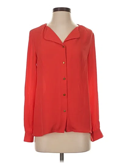 Pre-owned The Limited Long Sleeve Blouse In Red
