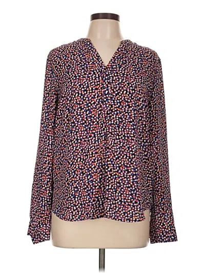 Pre-owned The Limited Long Sleeve Blouse In Red