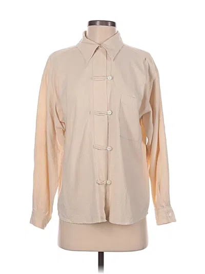 Pre-owned The Limited Long Sleeve Blouse In Tan