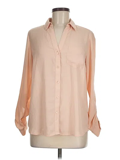 Pre-owned The Limited Long Sleeve Blouse In Tan