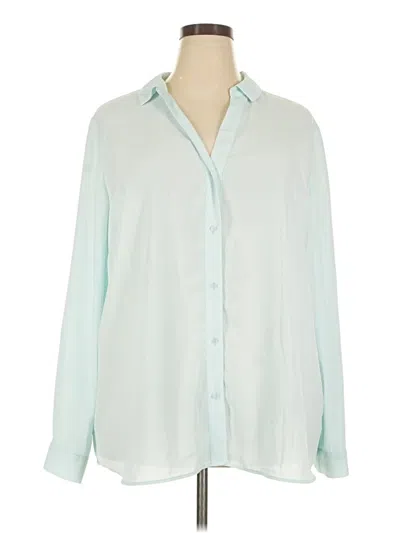 Pre-owned The Limited Long Sleeve Blouse In Teal