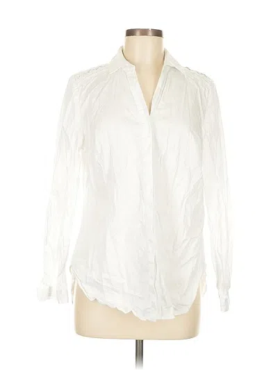 Pre-owned The Limited Long Sleeve Blouse In White
